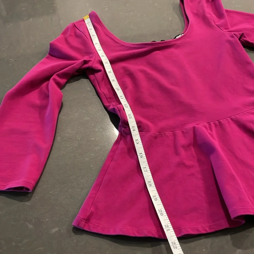 Express Long Sleeve Peplum Top Small - Picture 6 of 14